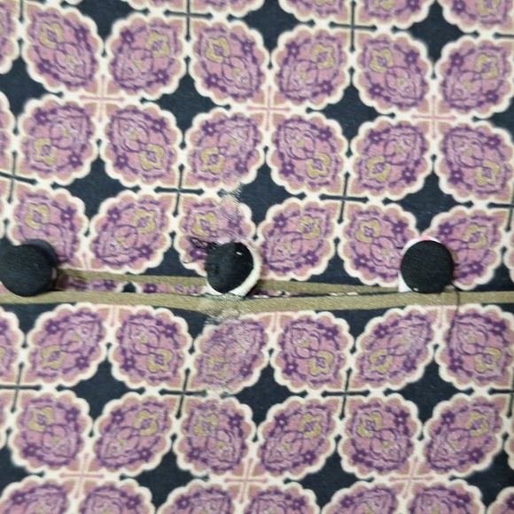 INTERMIX Purple 100% Silk Bohemian Coquette V-Neck Long Sleeve Romper Size 2 - Picture 7 of 15